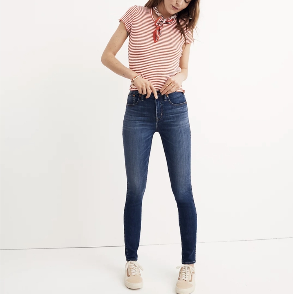 Madewell 10" High-Rise Skinny Jeans in Danny Wash: TENCEL™ Denim